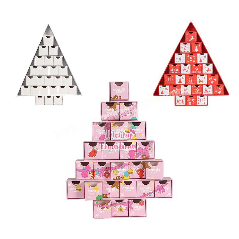 2020 Yongjin Factory Custom Printed Gift Cardboard Packaging Chocolate Makeup Advent Calendar Box