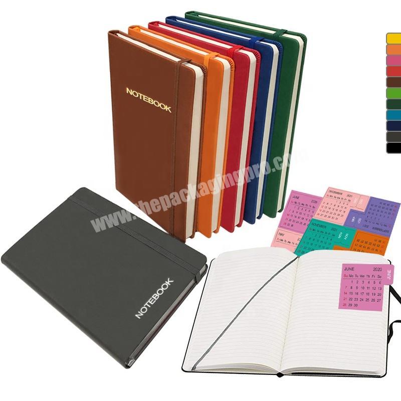 2021 2022 Office Stationery Customizable A5 Perfect Binding PU Leather Journal Notebook