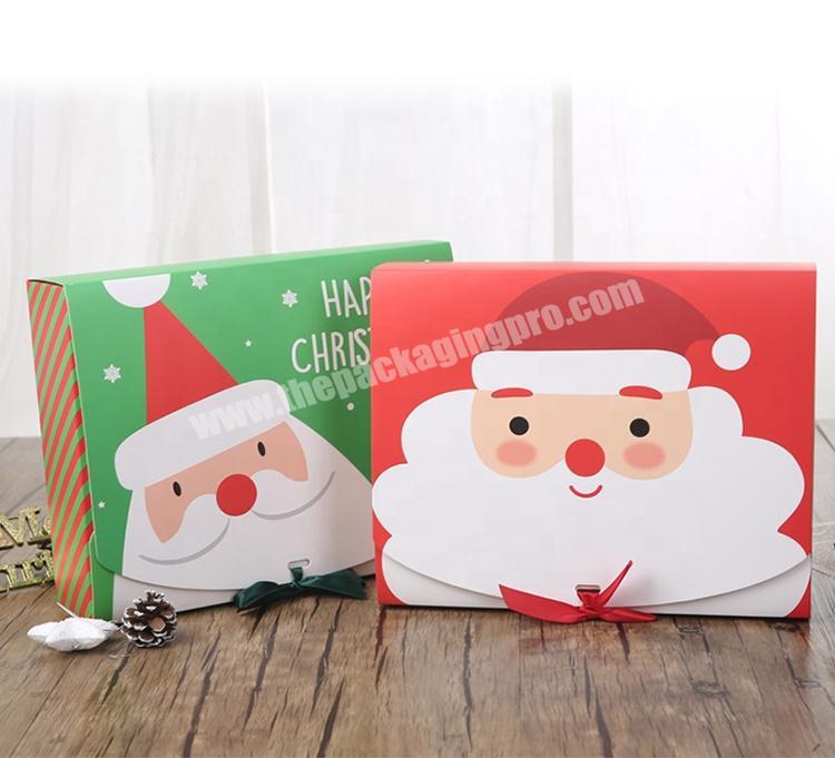 Custom made small square shape Christmas gift packaging paper box with logo