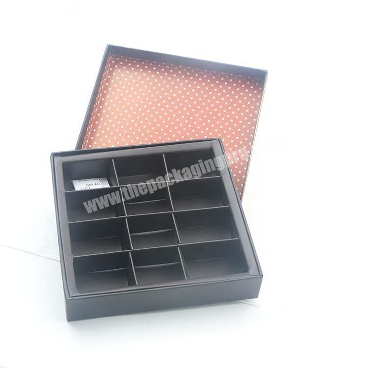Black Rigid Chocolate Box Packaging  With Tray