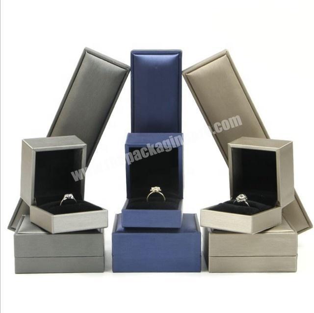 Wholesale custom earring bangle bracelet necklace ring gift packaging jewelry box with logo