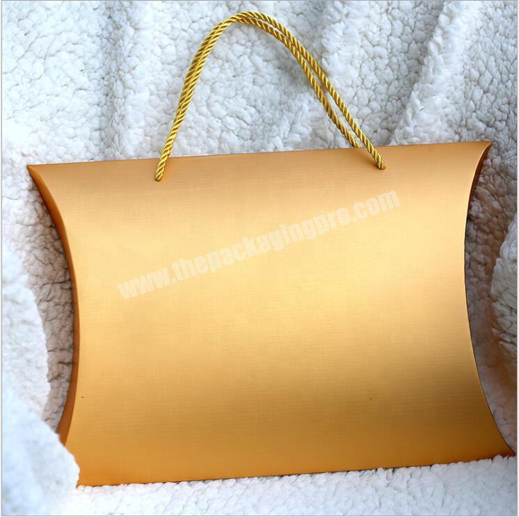 Cheap Cost Gold Wigs Paper Pillow Box