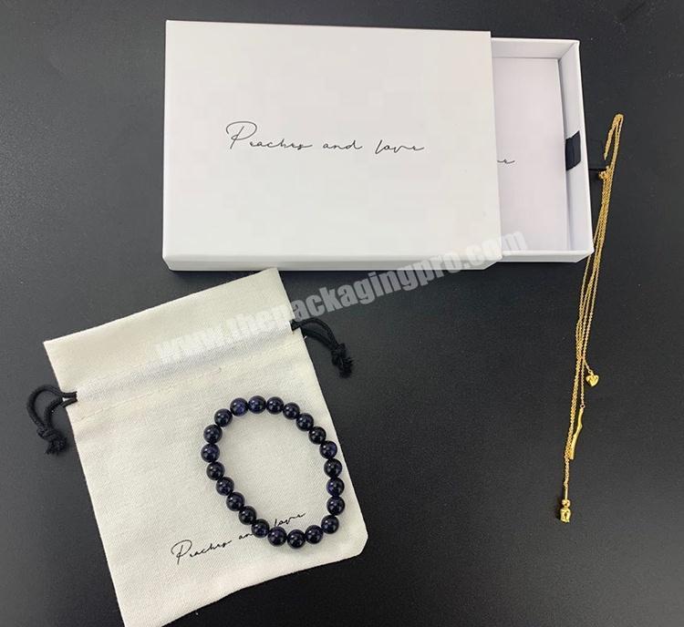 Luxury Custom Logo Black Paper Jewelry Packaging Box For Bracelet Pendant