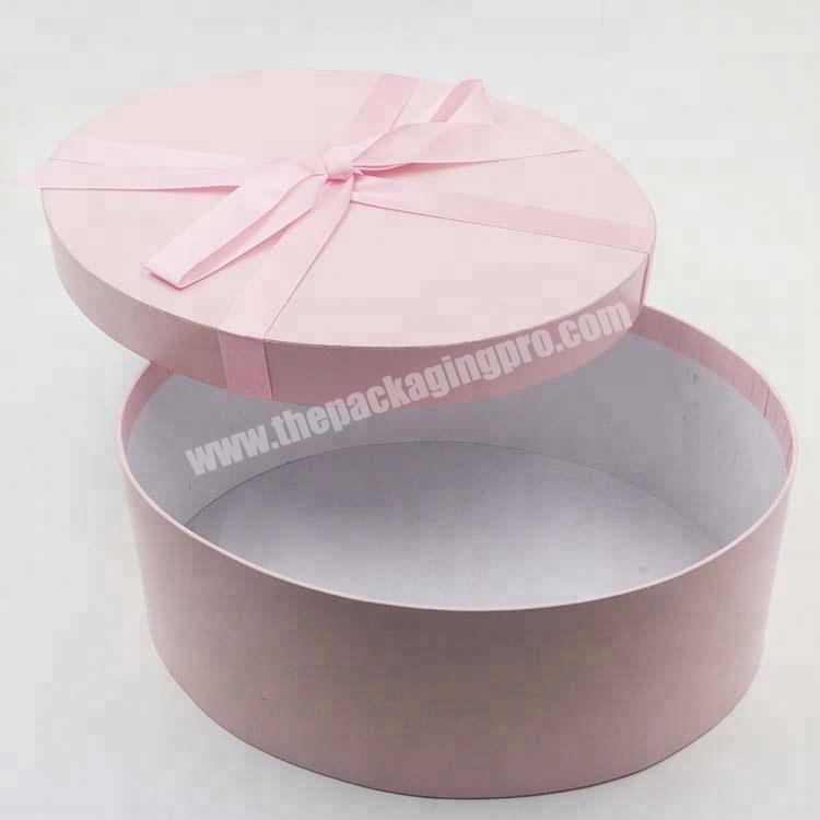 Recycled Custom Logo Round Flower Gift Pink Box