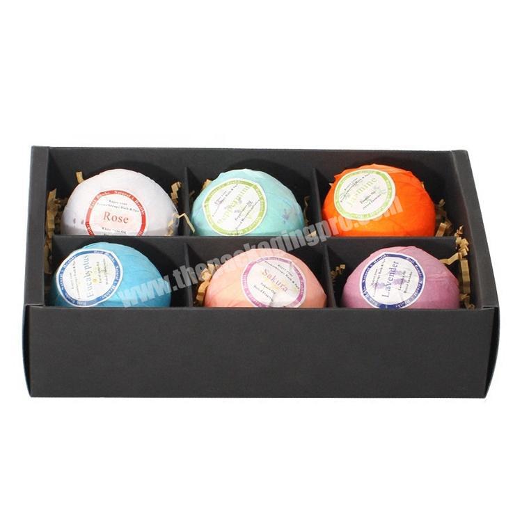 Fancy Paper Gift Box Bath Bombs Packaging with clear window