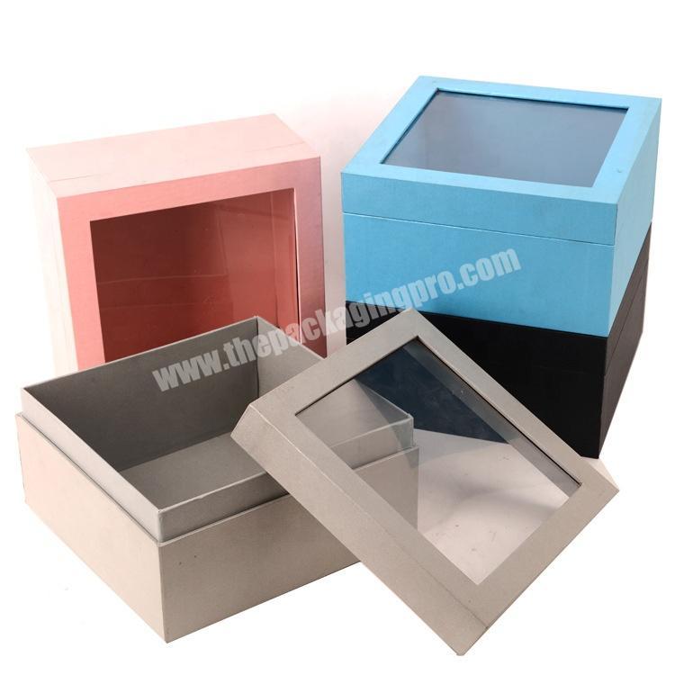 High quality Custom  Cosmetic Jar Paper Window Gift Box
