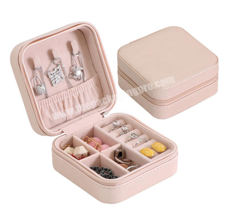 China Power Manufacturer Women Girl Earring Ear Stud Portable Jewel Case Jewellery Packaging Gift Boxes Travel Jewelry Box
