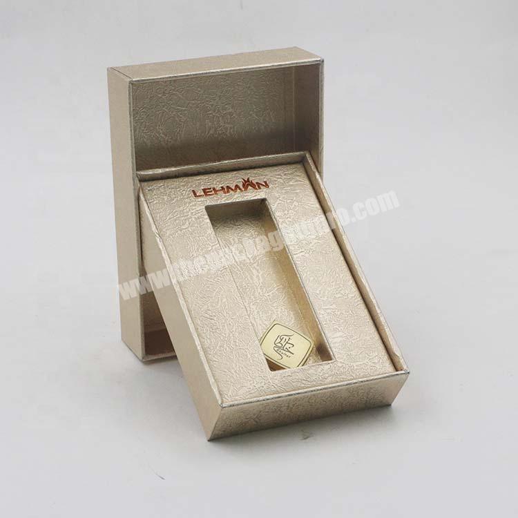 Lid Bottom USB Flash Drive Jewelry Packaging Bracelet Gift Box with Logo Print