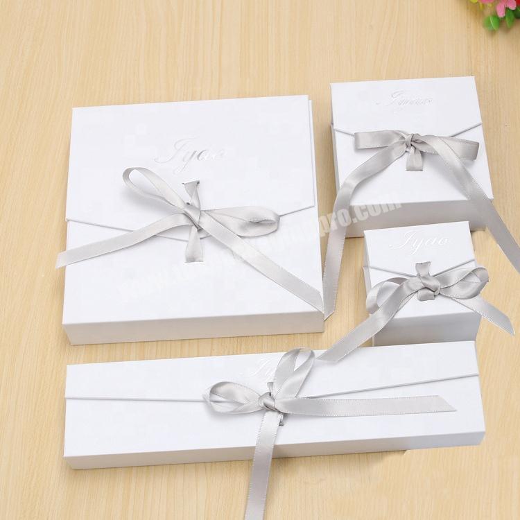 Beauty White Watch Earring Necklace Ring Pendant Paper Gift Jewelry Packaging Box