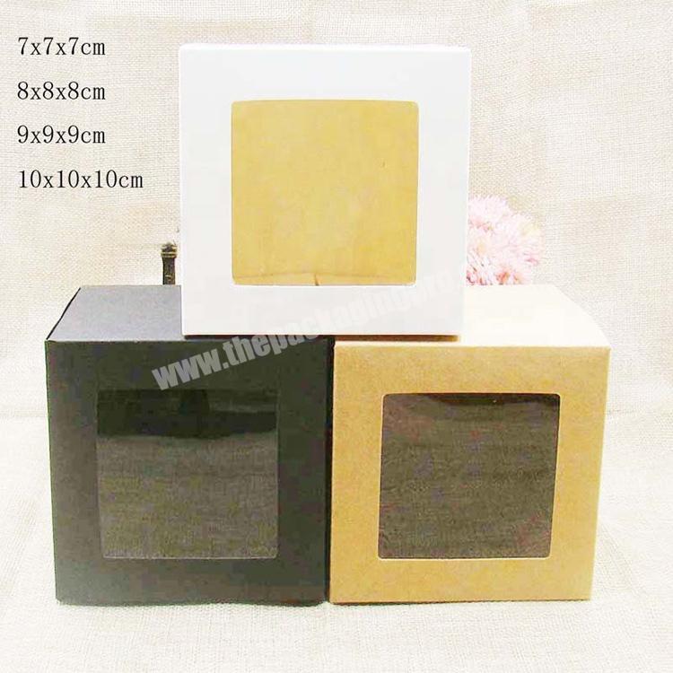 Hot sell  Party Wedding Favor Gift Cake Bakery Packaging Kraft Paper Box with Window
