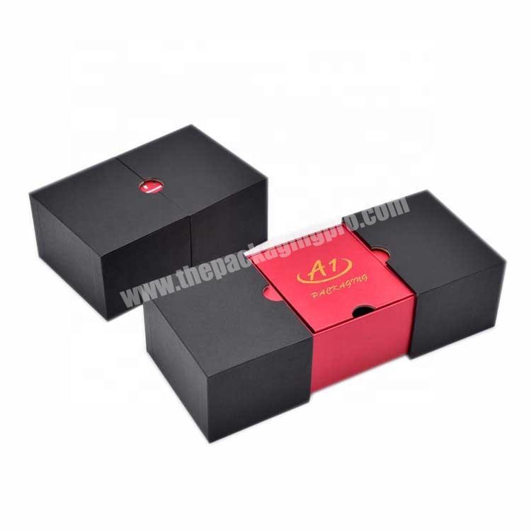 Black Sliding Packaging Watch Box Luxury
