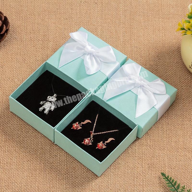 Cheap 2020 Small blue Watch Necklace Present Carton  Box Jewelry Ring Earring Gift Case