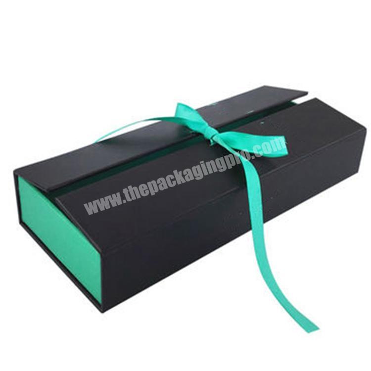 Double Door  Open Customised Gift Ribbon Packaging Hair Packing Box
