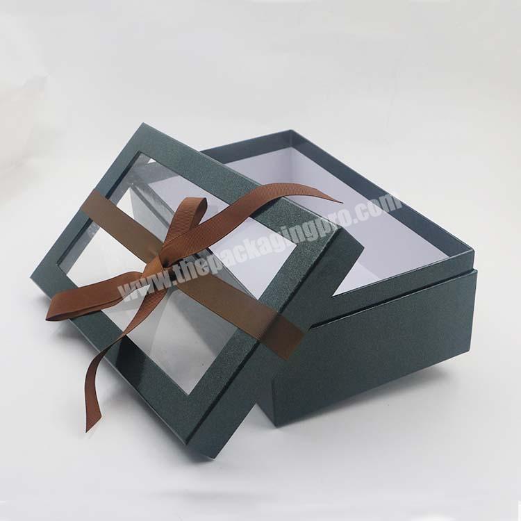 OEM 2mm thickness rigid cardboard gift Packaging Box with Window