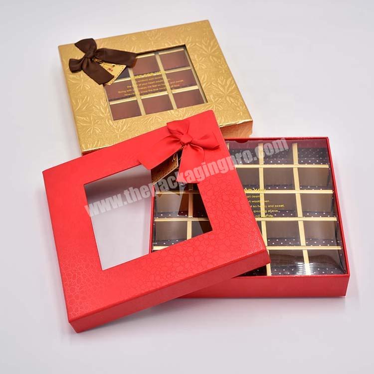 Empty Gift Tray PVC Chocolate Box With Window