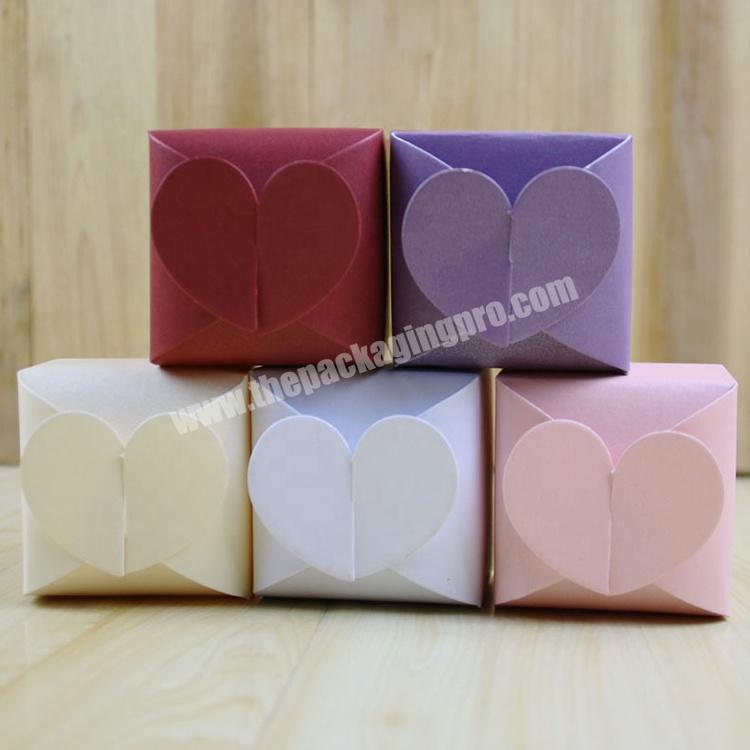 Cute creative cardboard box heart bow party valentine s day favor box for gift