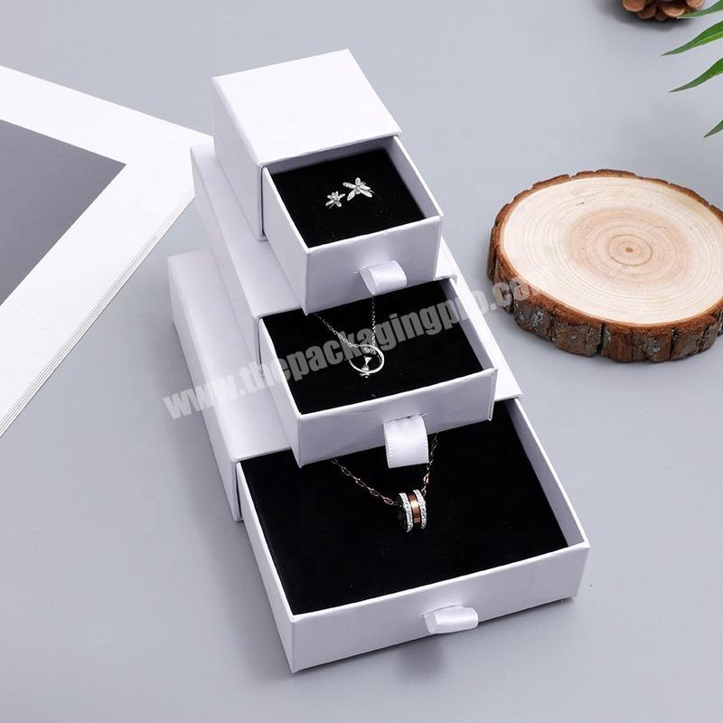 Custom White Box Drawer Packaging Jewellery Girls Jewelry Box