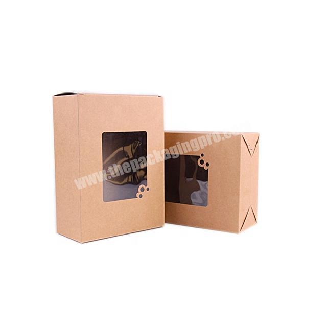 Customized Printing Food Paper Gift Kraft Box With Window