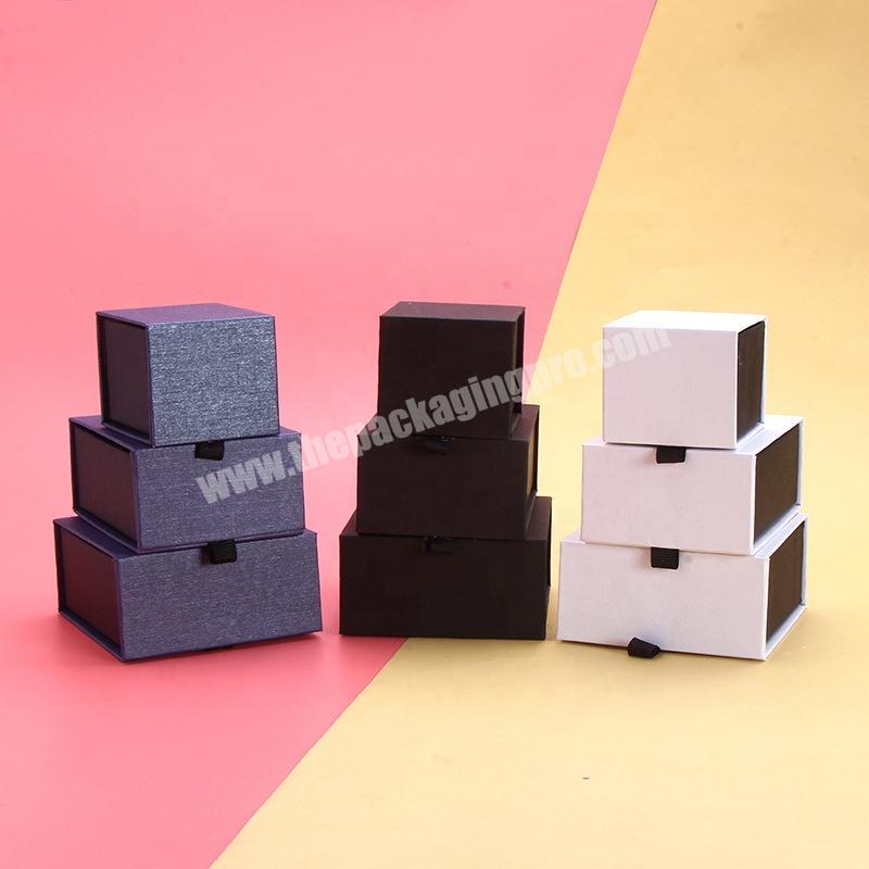 New Style magnetic closure flap cardboard jewelry box ring gift packaging box