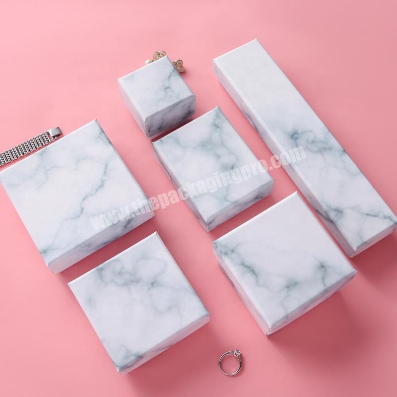 Favor Pattern paper print Jewellery Packaging Marble Jewelry Box With Lower Cost
