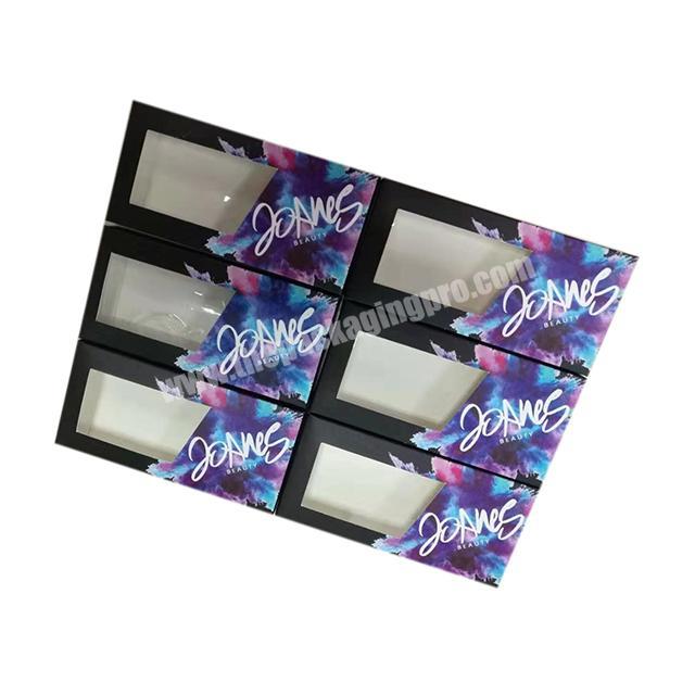 Customize printed own style lash eyelash container  contact lenses packaging box,cheaper boxes for 3D silk lashes