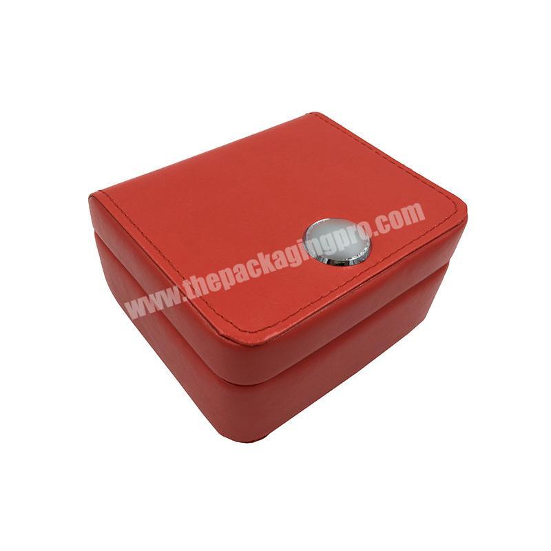 Hot GuangZhou Wholesale Red Ladies Leather Velvet Watch Box In Stock