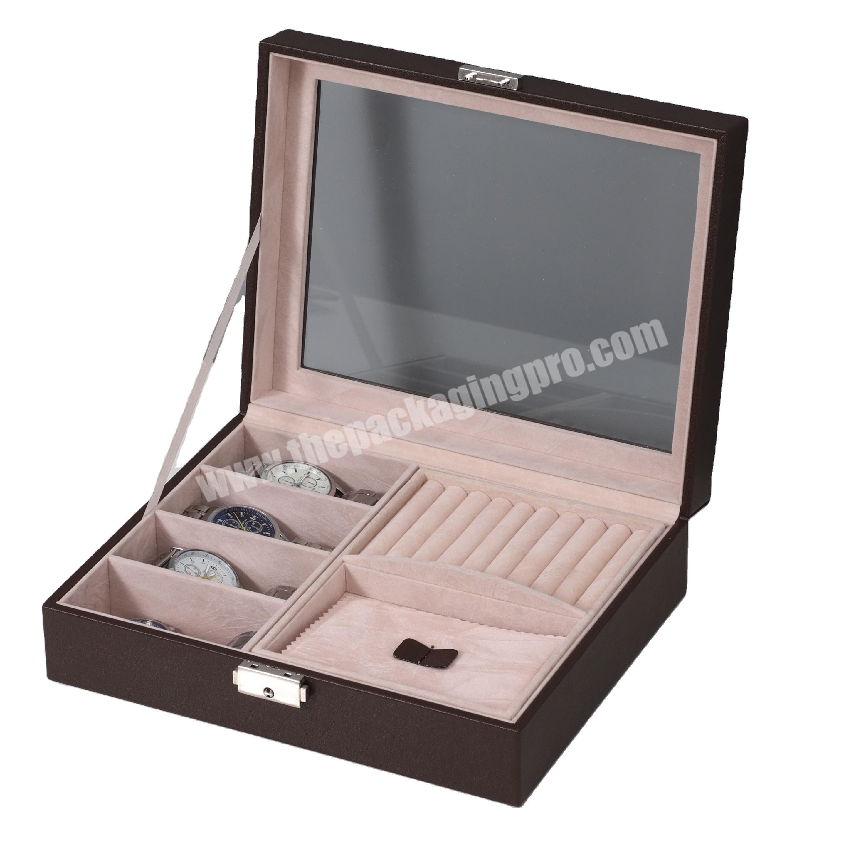 Custom home goods earing necklace ring desktop storage box luxury jewelry watch boxes