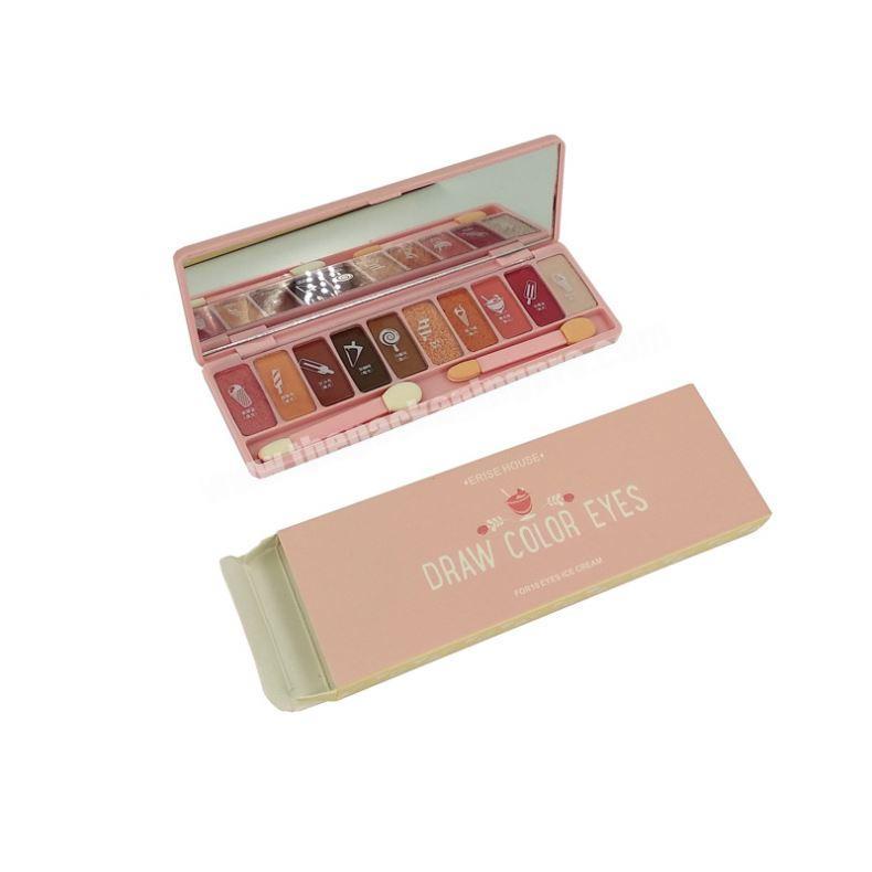 Wholesale Custom Pink Cosmetics Eyeshadow Makeup Packaging Printed Paper Gift Boxes With Mirror