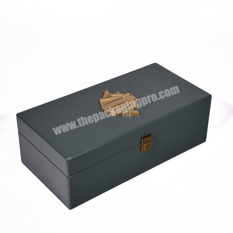 2020 Wholesale Luxury Custom Wooden Single Bottle Wine Packaging Box For Display
