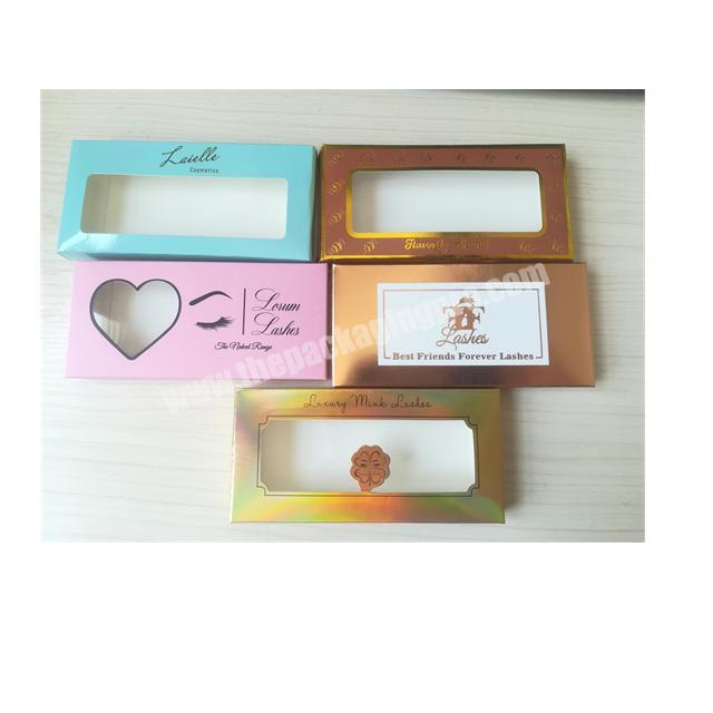 Top elegant eyelash boxes Creative eyelash packaging box own logo Beauty eyelash boxes cute