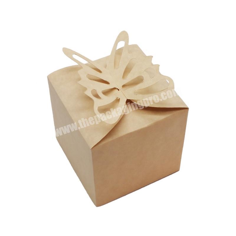 Customized branded top quality eco-friendly brown kraft paper cake packaging box with lining