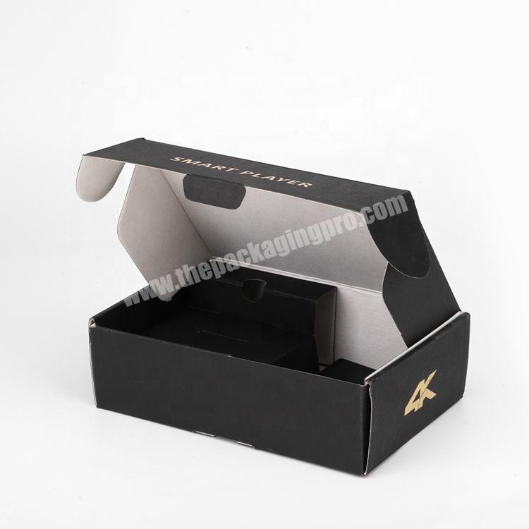 China Suppliers High Quality Amazon Shipping Cardboard Box Custom Printing Corrugated Packaging Black Matte Mailer Box