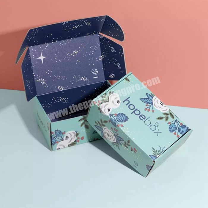 Full Color Printing Easy-Fold Corrugated Cardboard Holiday Mailers Paper Packaging for Gift Giving