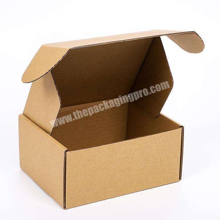 Custom Printing Colored Logo Kraft Packaging Box Ecommerce Shipping Boxes 3 Layer Corrugated Recycled Kraft Mailer Box
