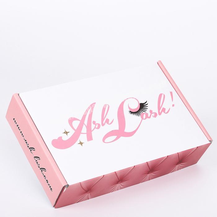 Custom logo cardboard pink mailer box E flute corrugated carton packaging box branding shipping packing box