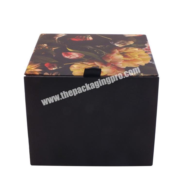 Wholesale Luxury black gift box with magnetic close paper box gift box for valentines' day packaging