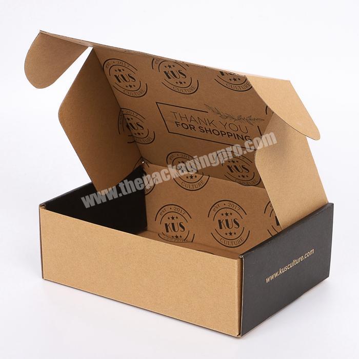 cheap custom logo printed postal box eco friendly brown kraft paper shipping boxes
