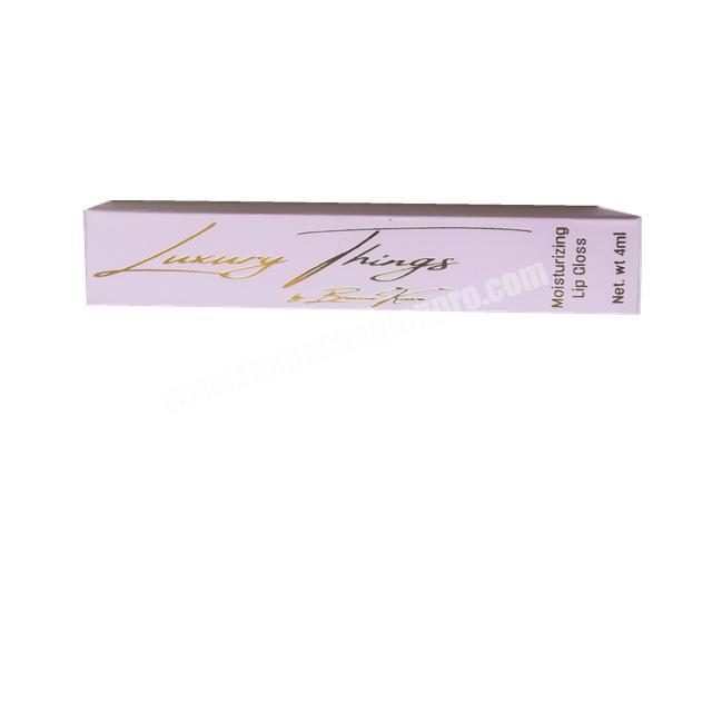 High-end pink gold foil lipstick box eco-friendly lipstick packaging box most popular clear lipstick box