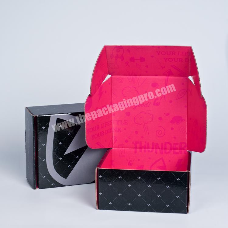 Double Sides CMYK Printing Luxury Paper Packaging Corrugated Literature Shipping Mailer Box Wholesale