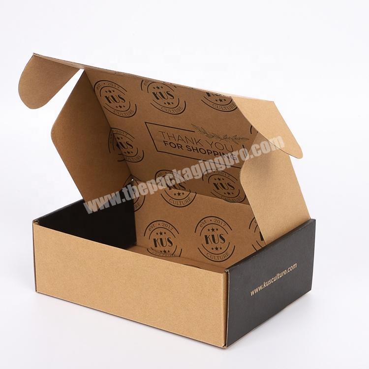 Hot Sale Custom Printing Logo Brown Kraft Mailer Boxes E Flute Corrugated Cardboard Carton Laptop Packaging Box