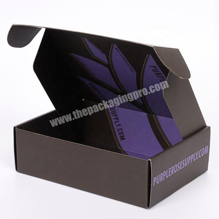 High Quality Retail Custom Hot Stamping Makeup Packaging Die Cutting Box Cosmetic Box Printing Black Shipping Mailer Boxes