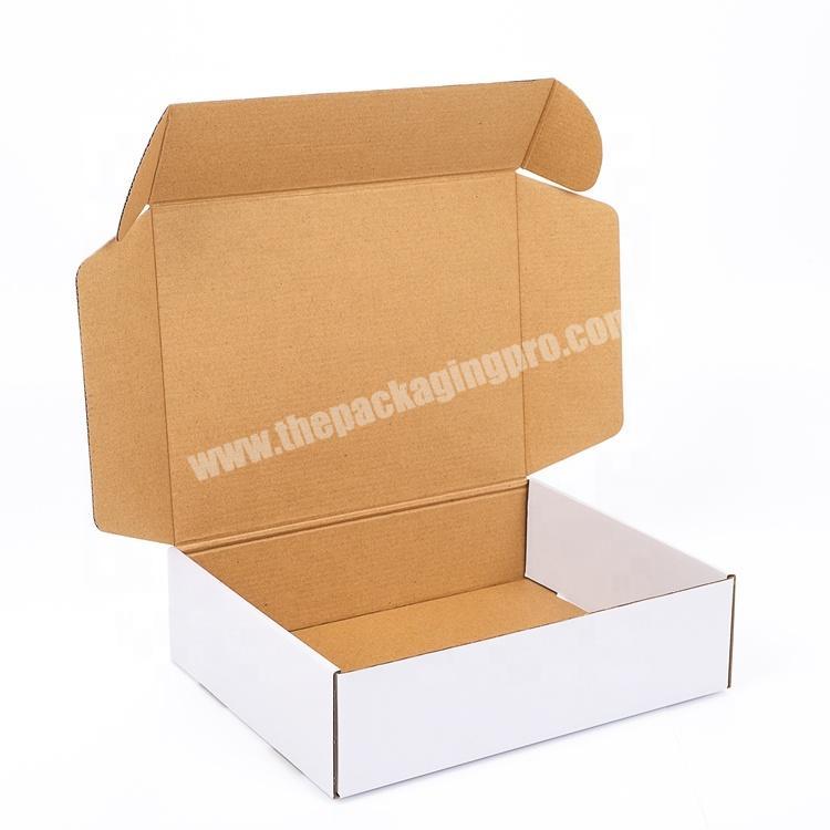 Hot Sale Custom Printing White E Flute Corrugated Shipping Box Brown Kraft T-Shirt Packaging Boxes For Clothes