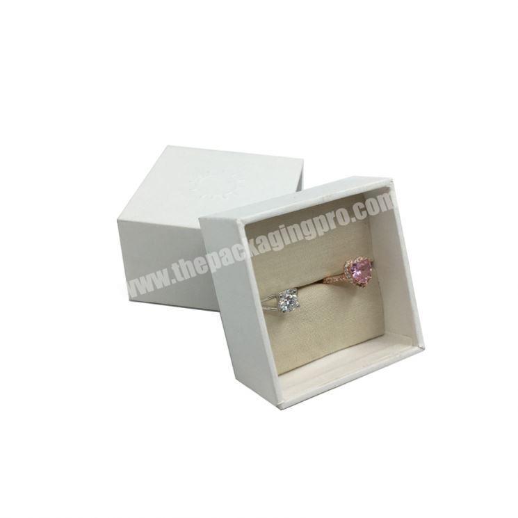 Luxury Custom White Small Double Ring Paper Drawer Box