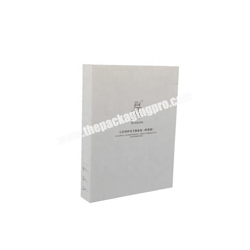 Custom white packaging paper box cosmetic set for wholesale