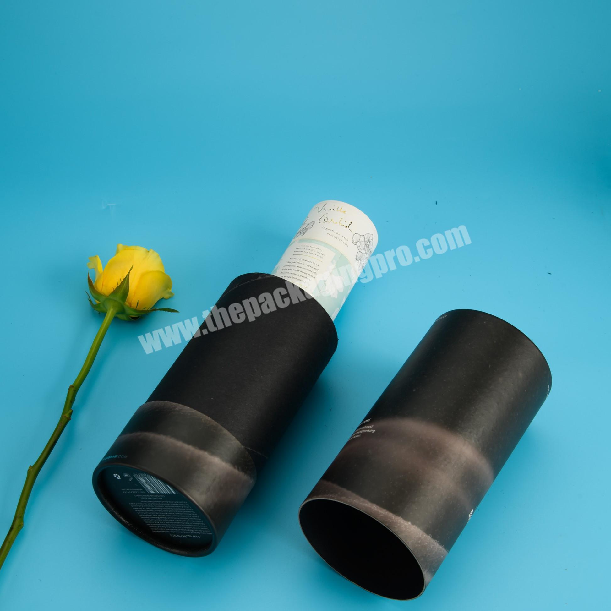 black cylinder paper tube packaging