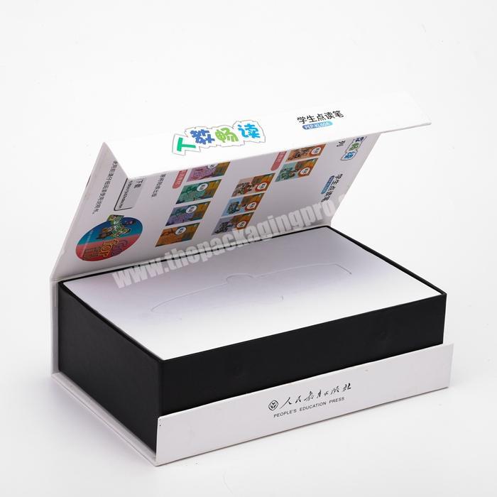 Flip Top Paperboard Packaging Luxury Book Shape Custom Gift Boxes With Magnetic Lid