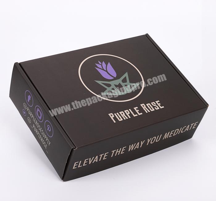 luxury custom logo black clothing foldable cardboard shipping packaging small gift biodegradable kraft mailing box wholesale