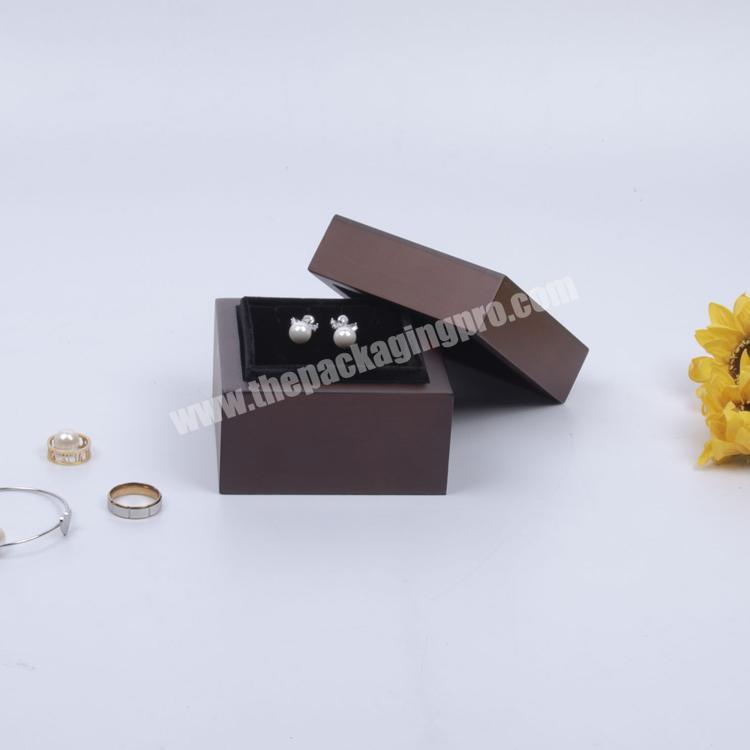 High Grade Custom Logo Wood Jewelry Box For Hoop Earrings