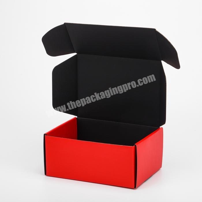 Fashion design amazon retail black red foldable corrugated carton mailing vinyl record shipping packaging box with custom insert