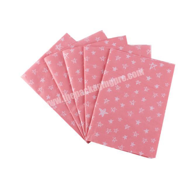 Personalized Brands names pink wrapping tissue paper custom printed tissue paper for gift packaging